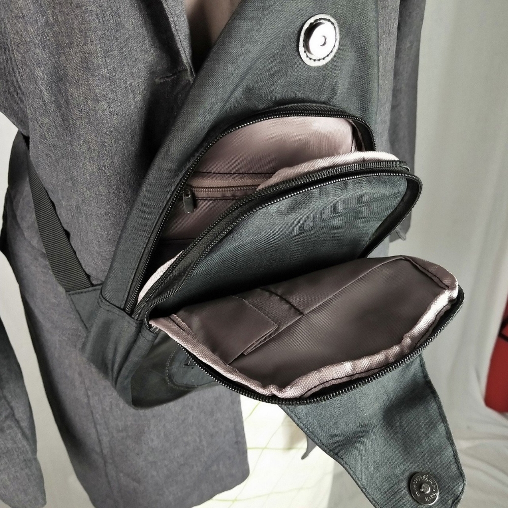 Crossbody bag multi compartment grey - Picture 4 of 4
